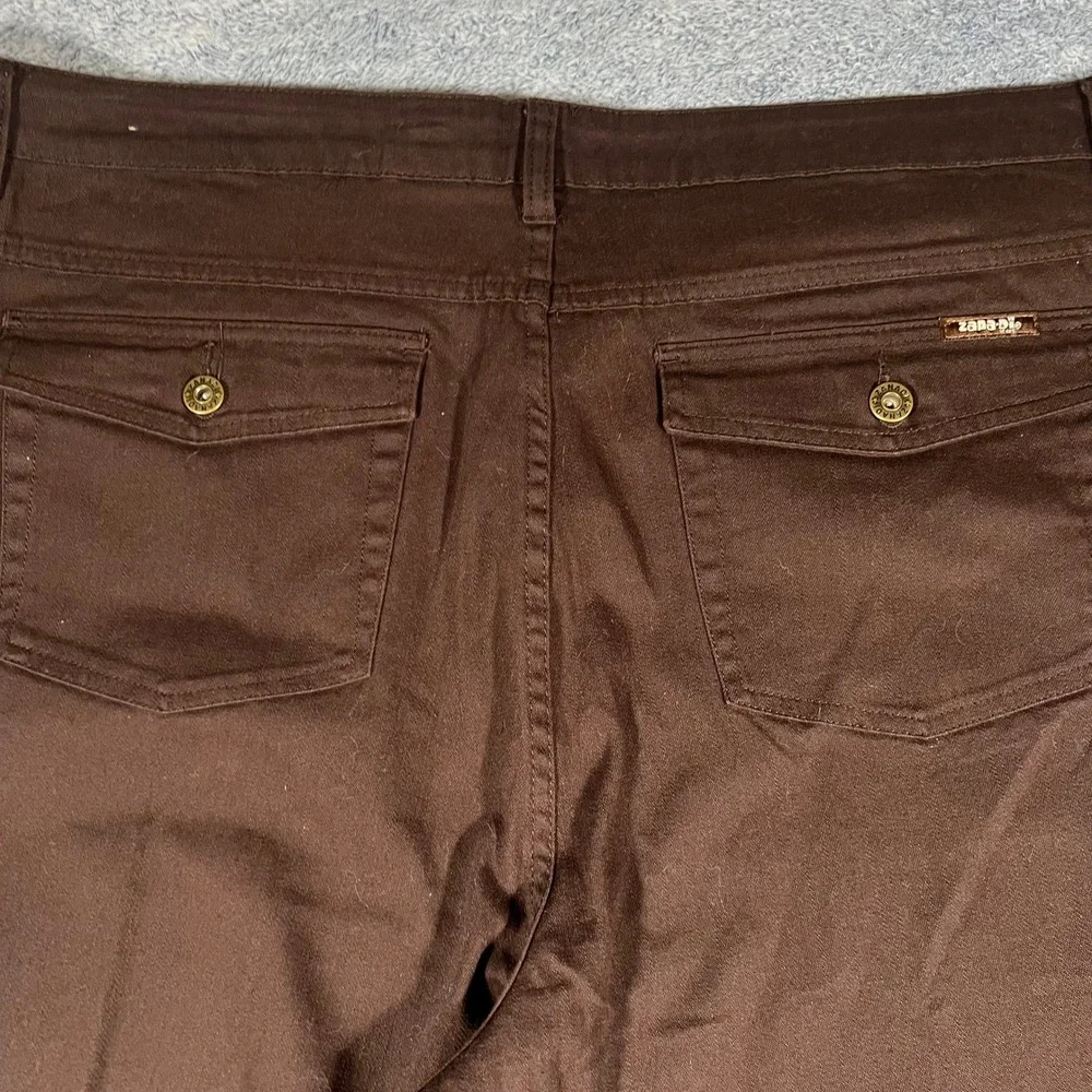 Zana-Di Jeans Brown Wide‎ Leg Trousers High Rise Stretch Jeans Size 26
